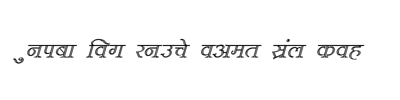 font preview of DevLys 380 Italic