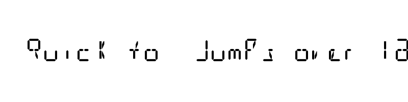 font preview of DigitTech14 Regular