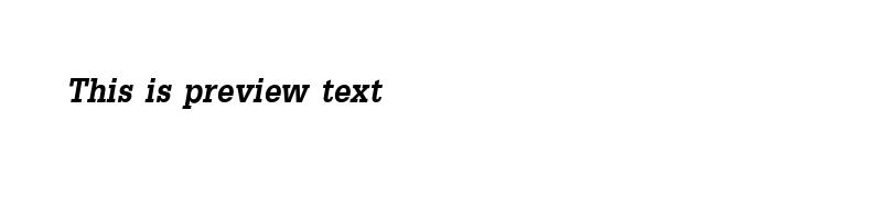 font preview of DilleniaUPC Bold Italic