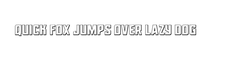 font preview of dynamic trooper 3d straight
