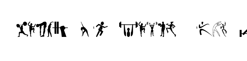 font preview of FitnessSilhouettes