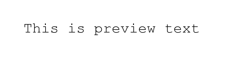 font preview of Fixed Miriam Transparent Regular