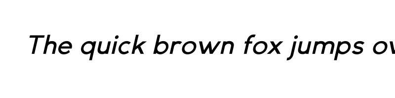 font preview of GexoSans MediumItalic