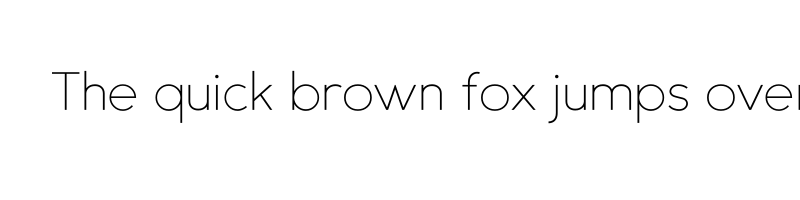 font preview of GexoSans Thin