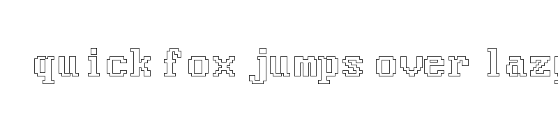 font preview of Good Old DOS Outline