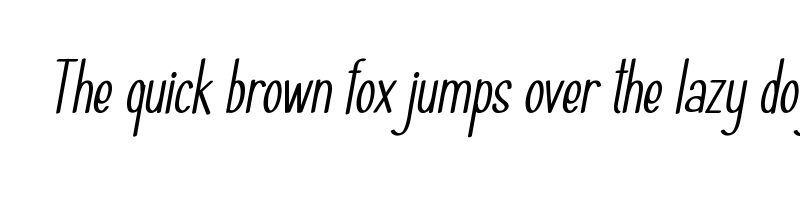 font preview of Haiesley S Condensed Italic