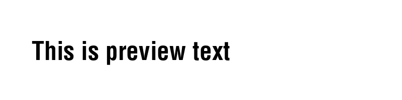 font preview of Helvetica Condensed Bold