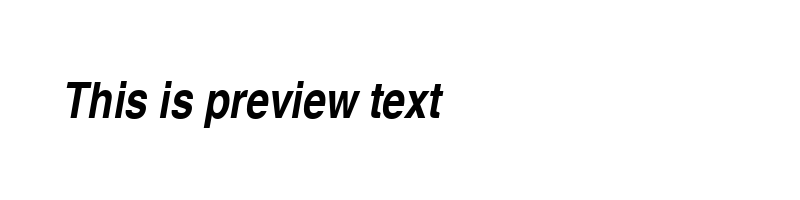 font preview of Helvetica Narrow Bold Oblique