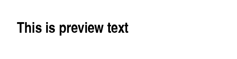 font preview of Helvetica Narrow Bold Regular