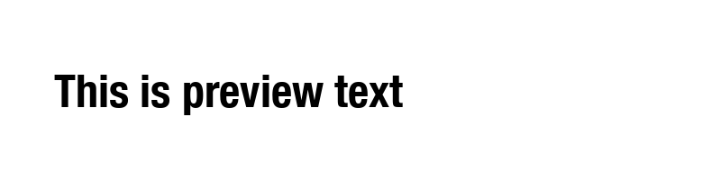 font preview of Helvetica Neue Condensed Bold