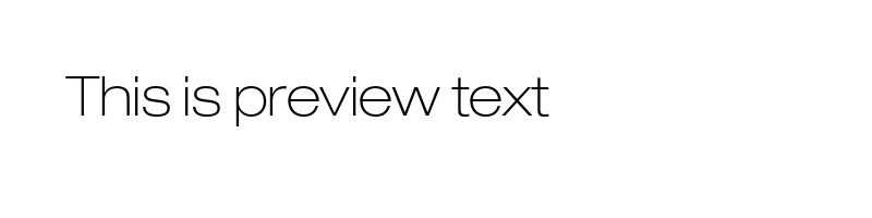 font preview of Helvetica Neue LT Std 33 Thin Extended