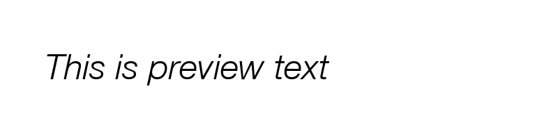 Preview of HelveticaNeue Italic