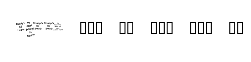 font preview of KR Babiez Regular