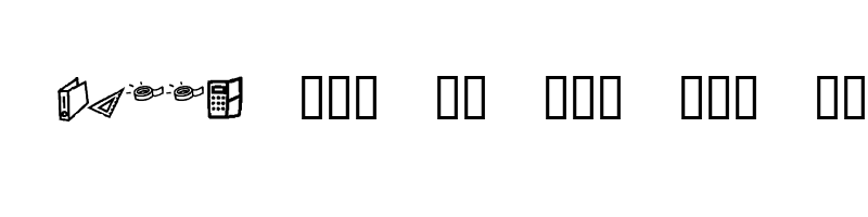 font preview of KR Back To School Dings Regular