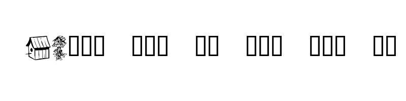 font preview of KR Birdhouse Regular