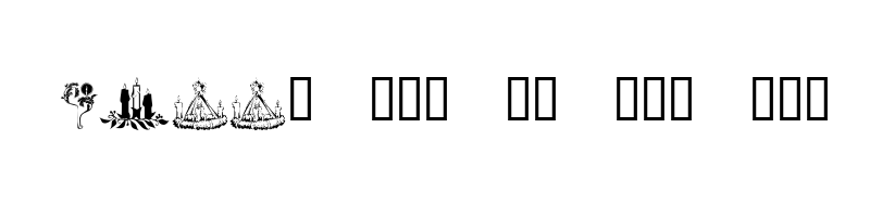 font preview of KR Christmas Candles Regular