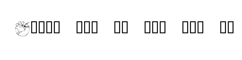 font preview of KR Circle Scraps Regular