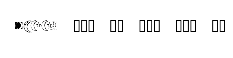 font preview of KR Crescent Moons Regular
