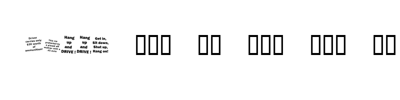 font preview of KR Driverz Regular