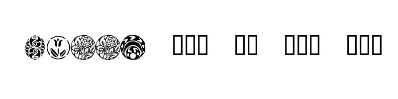 font preview of KR Fleurish Circle Regular