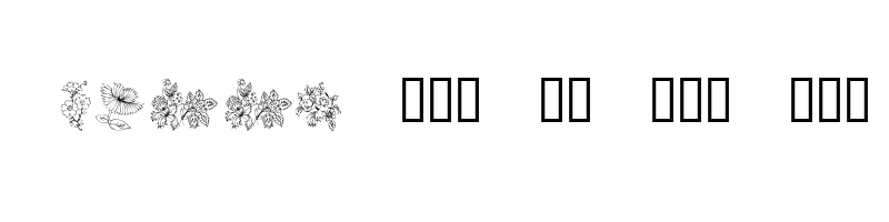 font preview of KR Floral Color Me 2 Regular