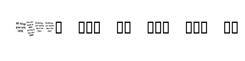 font preview of KR Gardenz Regular