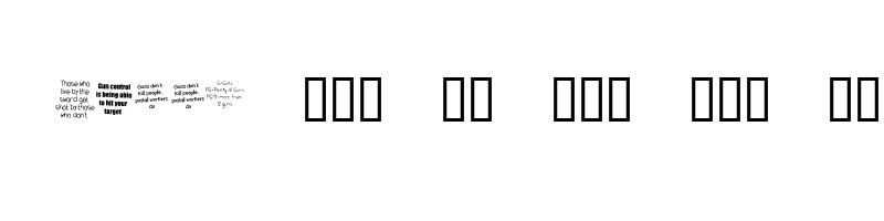 font preview of KR Gunz Regular