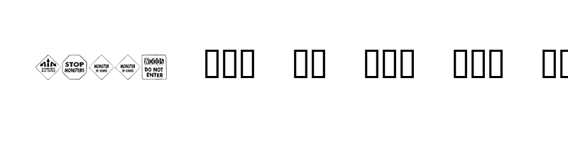 font preview of KR Halloween Signs One Regular