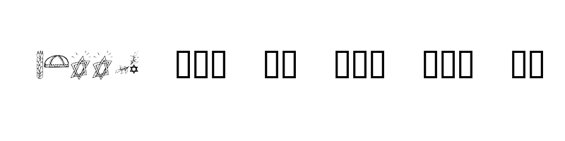 font preview of KR Happy Hanukhah Regular