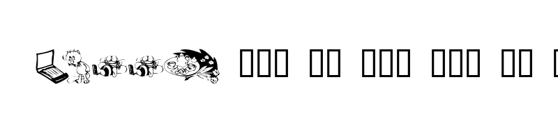 font preview of KR Katlings Five Regular