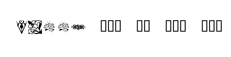 font preview of KR Kat's Flowers Regular