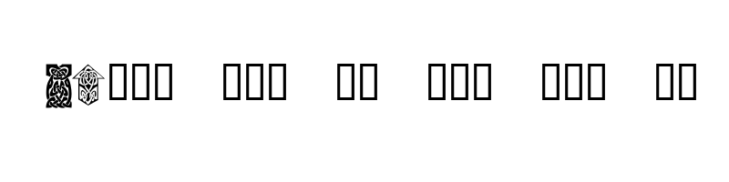 font preview of KR Keltic Five Regular