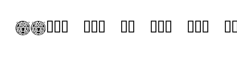 font preview of KR Keltic Three Regular