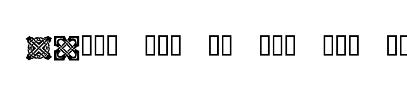 font preview of KR Keltic Two Regular