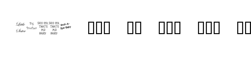 font preview of KR Scrappin Babies Regular
