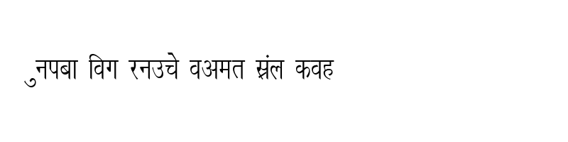font preview of Kruti Dev 020 Thin