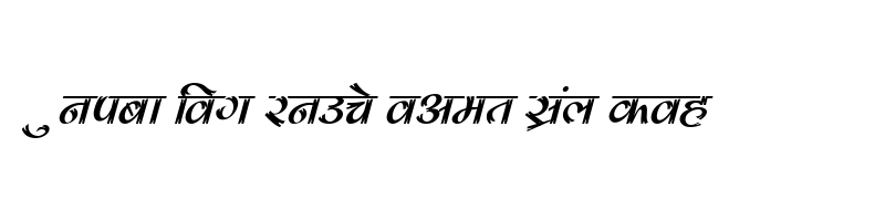 font preview of Kruti Dev 180 Italic