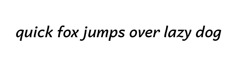 font preview of LessonOne MediumItalic