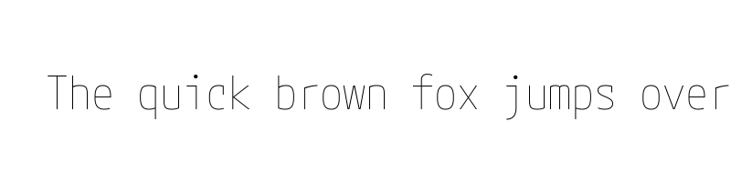 font preview of MPLUSCodeLatin Thin