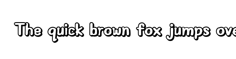 font preview of Nabana Shadow Bold