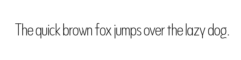 font preview of Never Mind Display Extra Condensed Extra Light