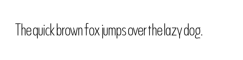 font preview of Never Mind Display Ultra Condensed Extra Light