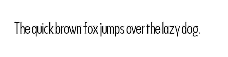 font preview of Never Mind Display Ultra Condensed Light