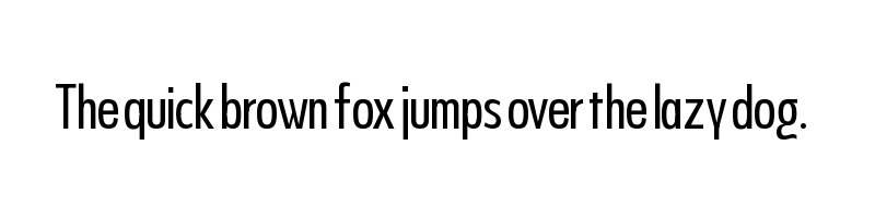 font preview of Never Mind Display Ultra Condensed Regular