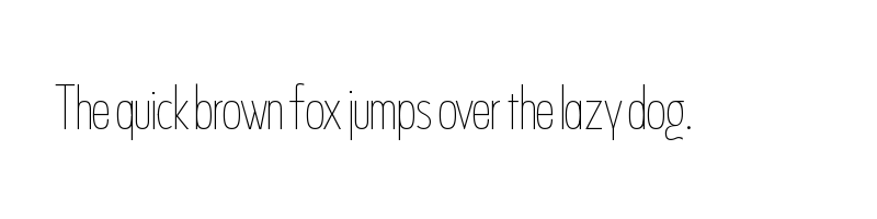 font preview of Never Mind Display Ultra Condensed Thin