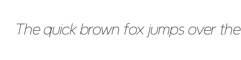 font preview of NeverMind ThinItalic