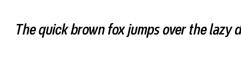 font preview of NeverMindExtraCondensed MediumItalic