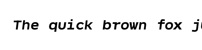 font preview of NeverMindMono Bolditalic