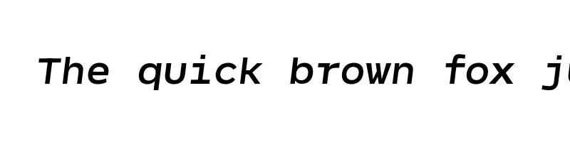 font preview of NeverMindMono DemiBolditalic