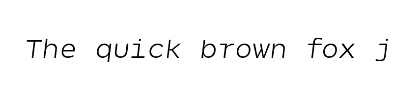 font preview of NeverMindMono Lightitalic